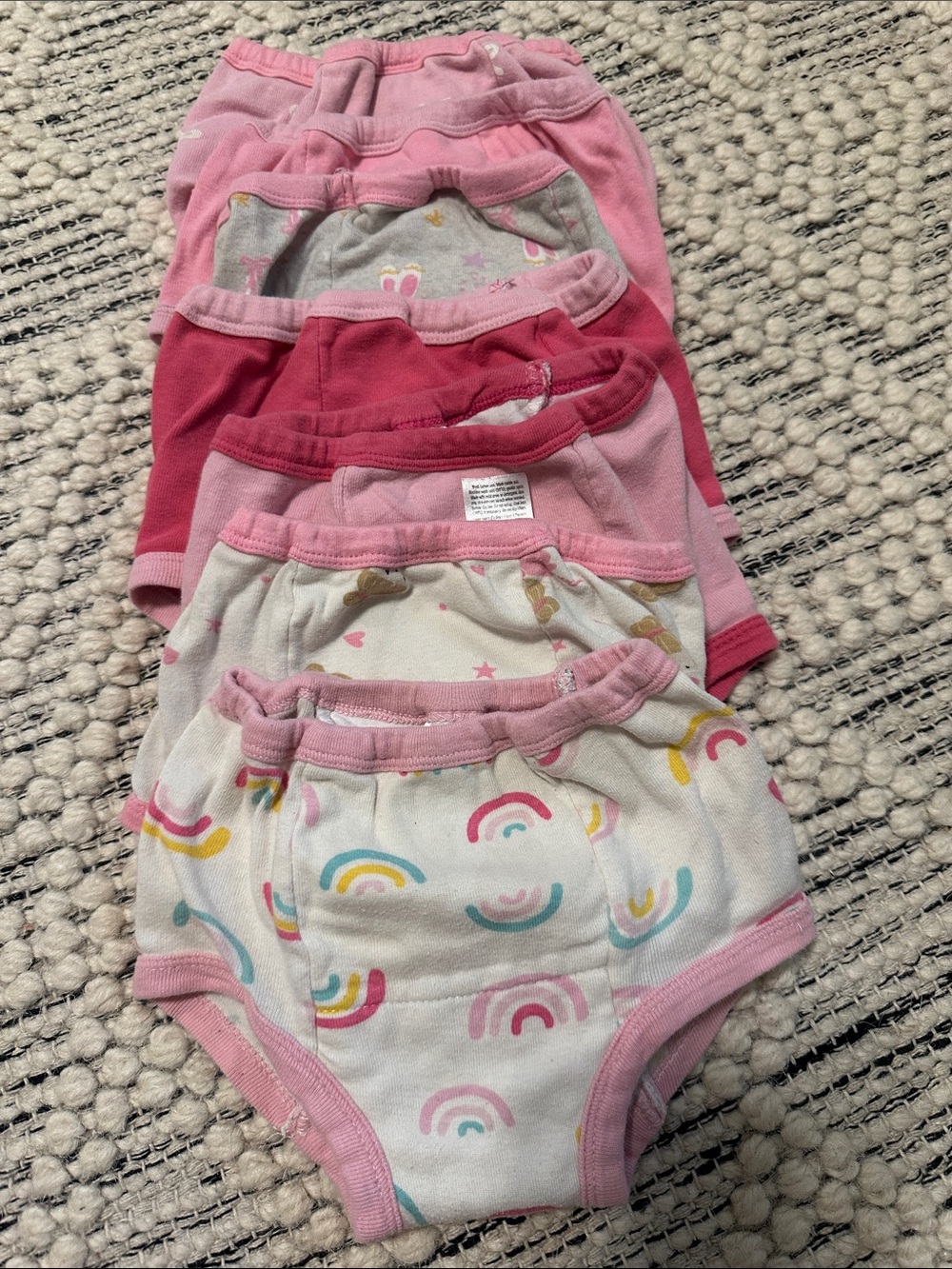 Gerber Girls Pink and Multicolor Rainbow Training Underwear Pack